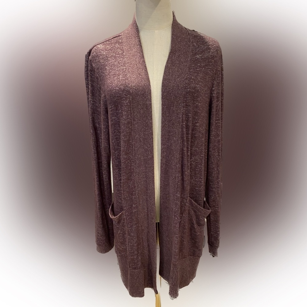 Bobeau Purple Cardigan